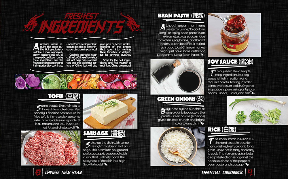Chinese New Year Cookbook fresh ingredients list