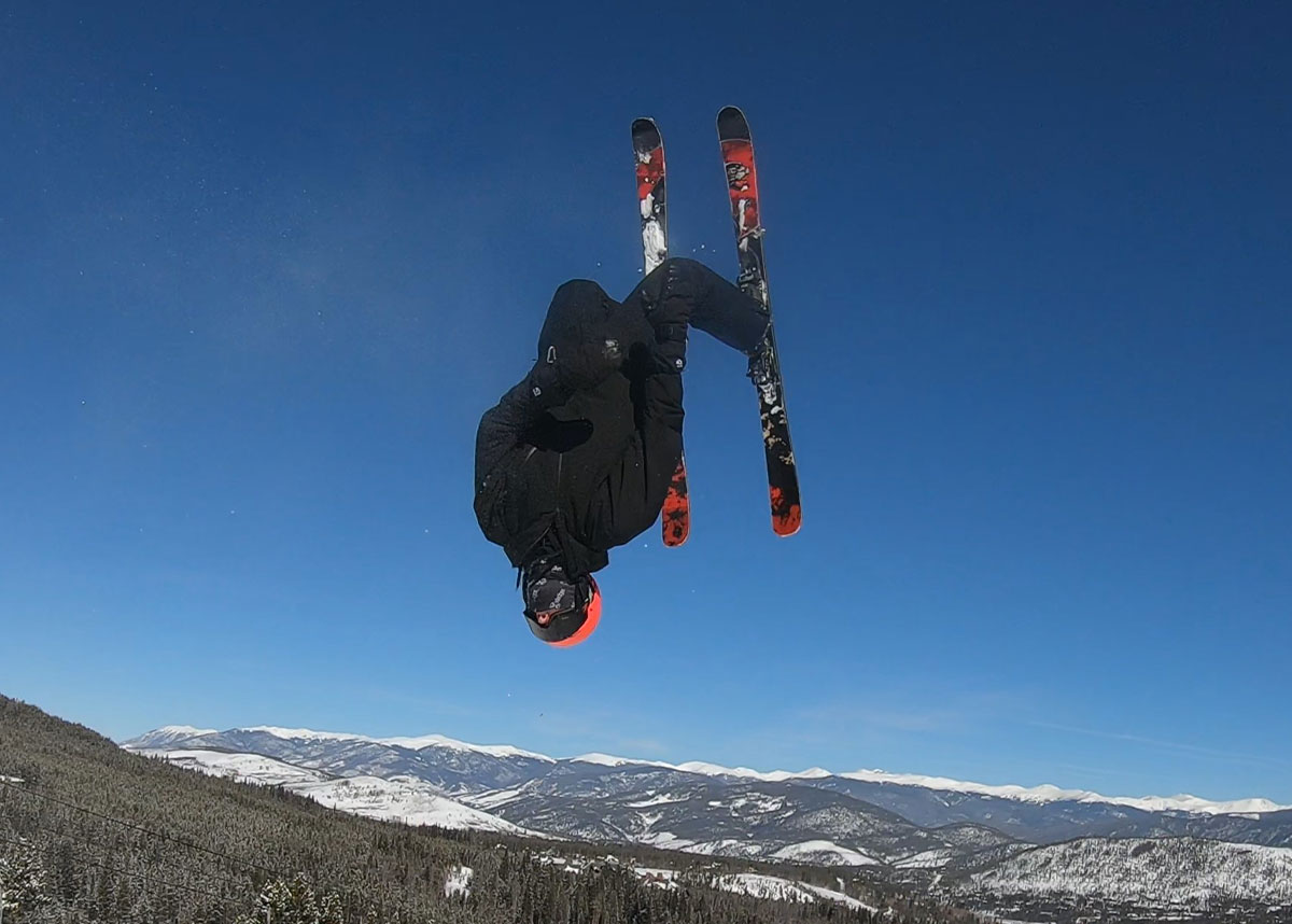 Backflipping on Skis